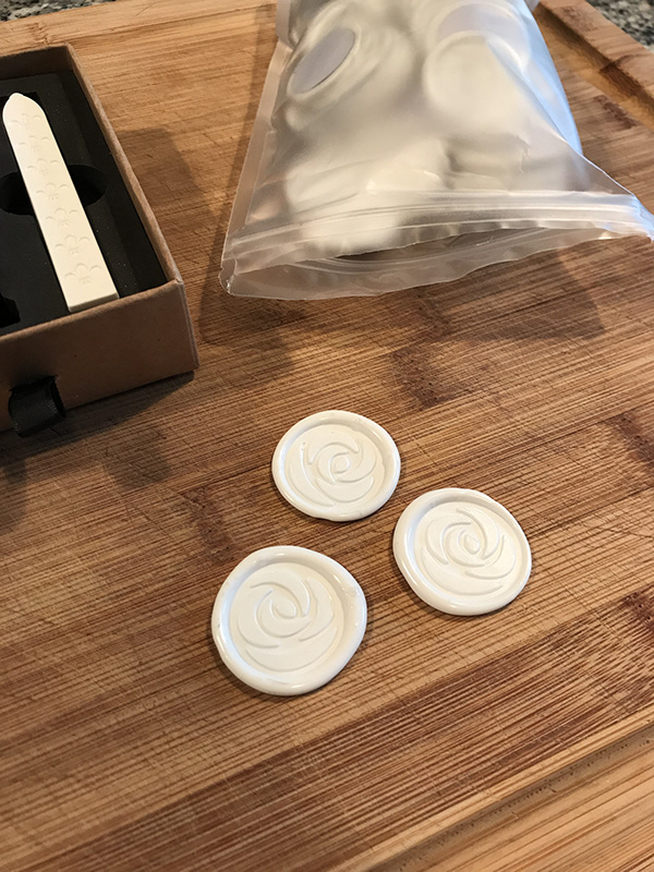 Custom rose wax seals with stamp kit - handcrafted production element