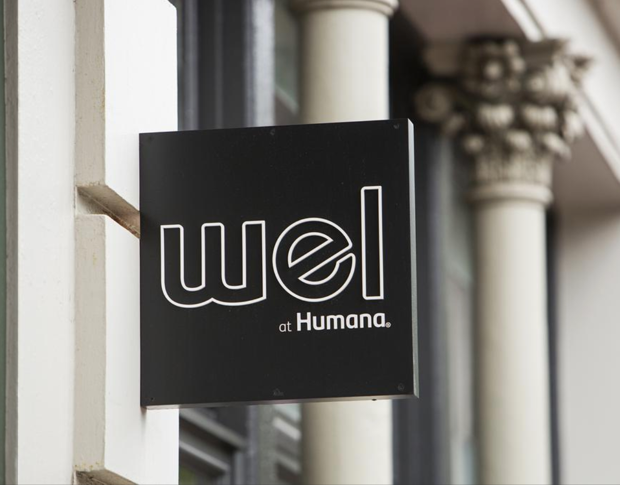 Wel at Humana exterior signage